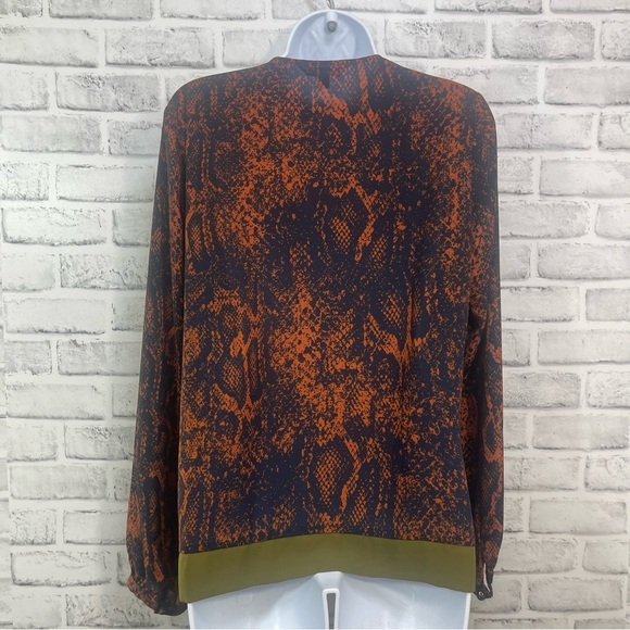 CAbi Python Snake Skin Pattern Surplice Top Small - Picture 2 of 10